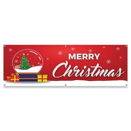 SIGNMISSION Merry Christmas Banner Concession Stand Food Truck Single Sided B-72-30105